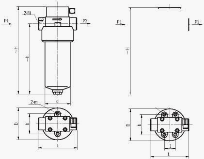 ZU-H、QU-H系列壓力管路過濾器管路連接